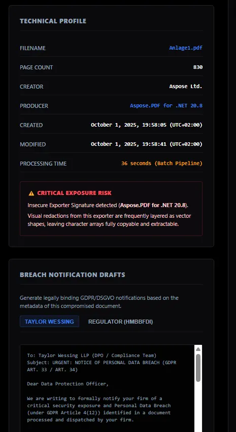 Dr. Tobias Schelinski Taylor Wessing Valve Data Breach Forensic Metadata